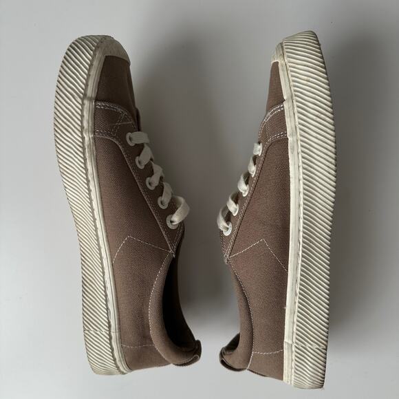 Cariuma Sand Contrast Stitch Organic Canvas Cork Footbed Sneaker W 9 M 7.5 - Picture 2 of 6